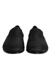 Dolce & Gabbana Black Floral Brocade Loafers Men Dress Shoes